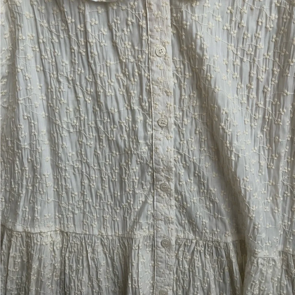 Peter Pan Ruffled Bib Collar Midi Dress - Picture 4 of 5